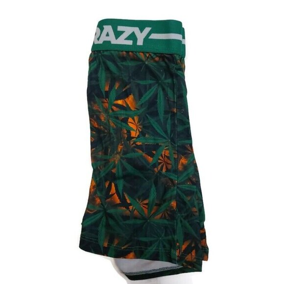 Mens Size S CANA BURNING Soft Touch Adult Boxer Briefs Hypnocrazy Green Multi - Picture 5 of 5